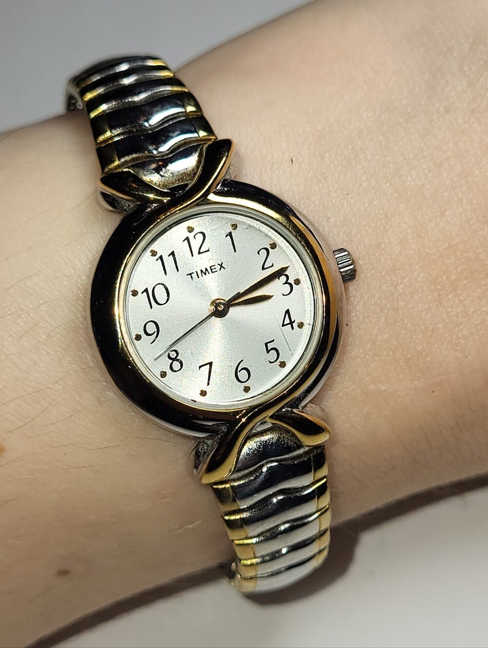 TIMEX Silver And Gold Tone Ladies Watch Model T21854